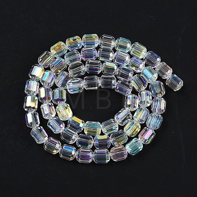 Electroplate Glass Beads Strands GLAA-G112-07H-1