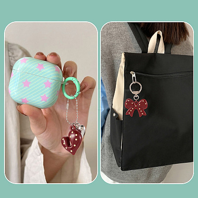 DIY Heart Bowknot Keychain Making Kits DIY-TA0015-61-1