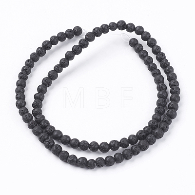Natural Lava Rock Stone Bead Strands X-G-R193-18-4mm-1
