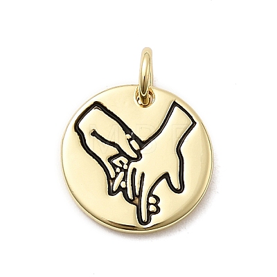 Brass Enamel Pendants KK-P338-28G-02-1