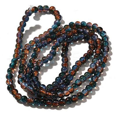 Crackle Glass Beads Strands CCG-C002-8mm-08-1