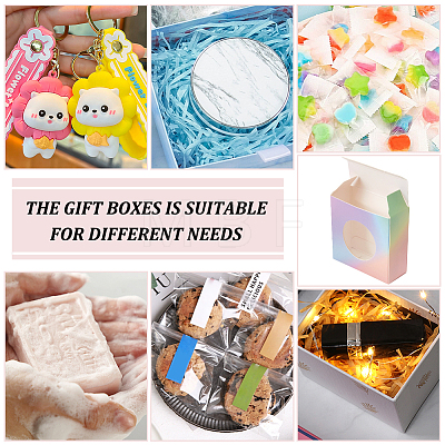 Rainbow Color Cardboard Paper Gift Boxes CON-WH0086-057-1