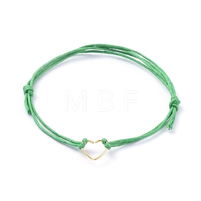 Adjustable Waxed Cotton Cord Bracelets BJEW-JB05064-1