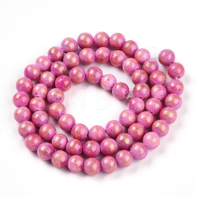 Natural Mashan Jade Beads Strands G-A255-A01-02N-1