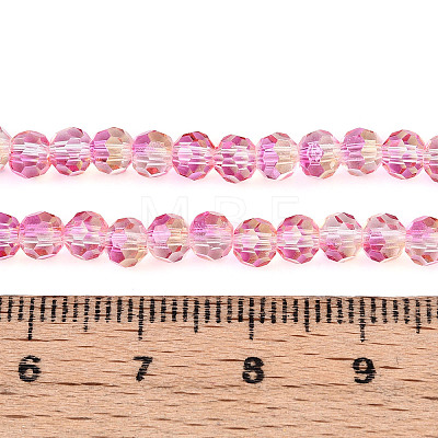 Baking Paint Transparent Glass Beads Strands DGLA-A035-T4mm-A11-1