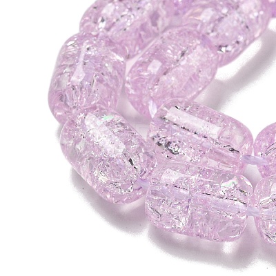 Transparent Crackle Glass Beads Strands GLAA-NH0001-04H-1