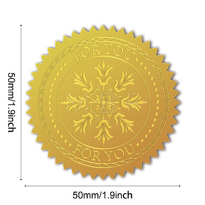 Self Adhesive Gold Foil Embossed Stickers DIY-WH0211-378-1