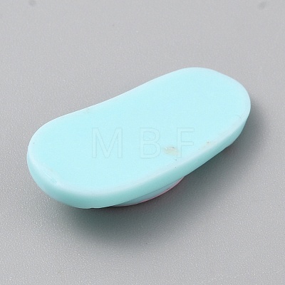 Opaque Resin Cabochons LS-RESI-WH0077-30C-1