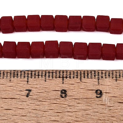 Opaque Frosted Glass Beads Strands GLAA-N072-01A-B06-1