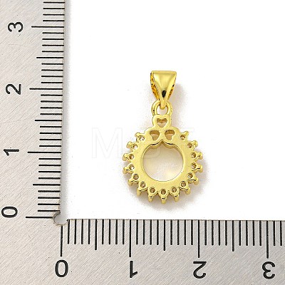 Rack Plating Brass Micro Pave Cubic Zirconia Pendants KK-C074-04G-02-1