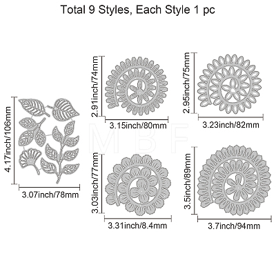 Carbon Steel Cutting Dies Stencils DIY-WH0309-1074-1