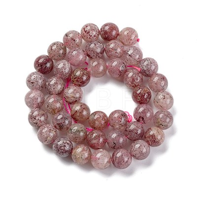 Natural Strawberry Quartz Beads Strands G-J373-16-9mm-1