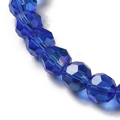 Electroplate Transparent Glass Beads Strands EGLA-A035-T6mm-L21-1