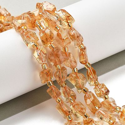 Natural Citrine Beads Strands G-H074-C02-01-1