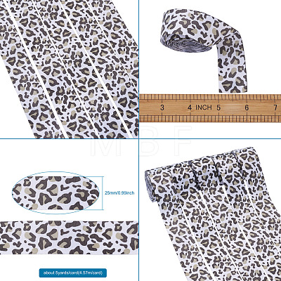 Leopard Printed Grosgrain Ribbons OCOR-TA0001-22B-1
