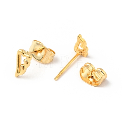 304 Stainless Steel Tiny Wings Stud Earrings with 316 Stainless Steel Pins for Women EJEW-J043-13G-1
