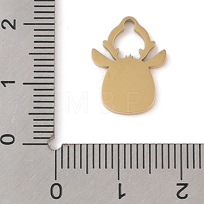 Christmas Theme Ion Plating(IP) 304 Stainless Steel Enamel Pendants STAS-Z083-09G-01-1
