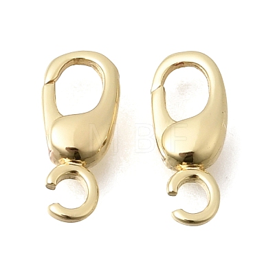 Brass Lobster Claw Clasps KK-C255-10G-1