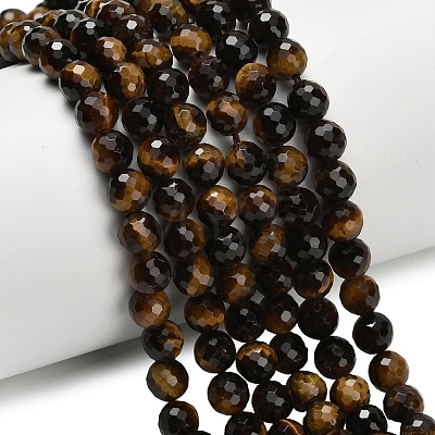 Natural Tiger Eye Beads Strands G-L642-F01-6mm-1