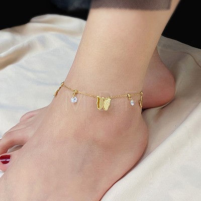 316L Surgical Stainless Steel Charm Anklets for Women FS-WG47470-17-1