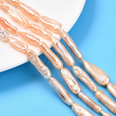 Baroque Natural Keshi Pearl Beads Strands PEAR-S020-H12-1