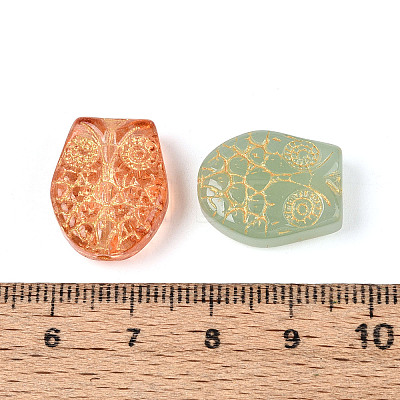 Baking Paint Transparent Glass Beads DGLA-N018-14-1