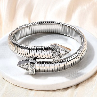 304 Stainless Steel Stretch Bracelets for Women BJEW-A031-03P-1