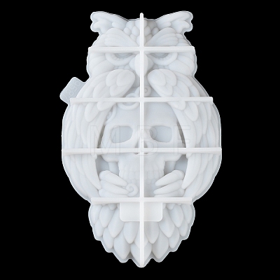 Halloween Owl Skull Candle Holder DIY Silicone Statue Molds SIL-F007-05-1