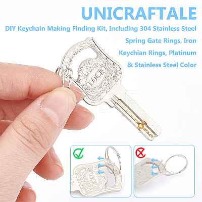 Unicraftale DIY Keychain Making Finding Kit FIND-UN0002-61-1