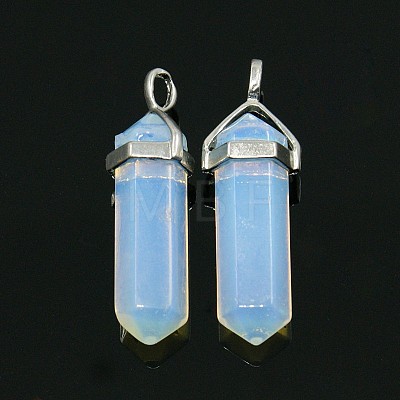 Opalite Double Terminated Pointed Pendants G-N0037-11-1