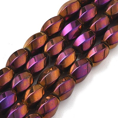 Electroplated Synthetic Magnetic Hematite Beads Strands G-P545-G01-02A-1