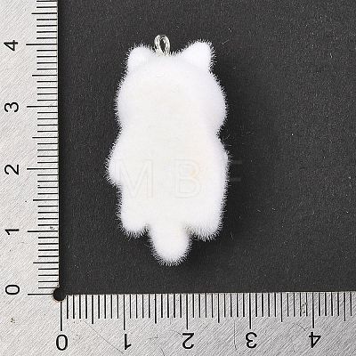 Flocky Resin Pendants FIND-A061-02B-1