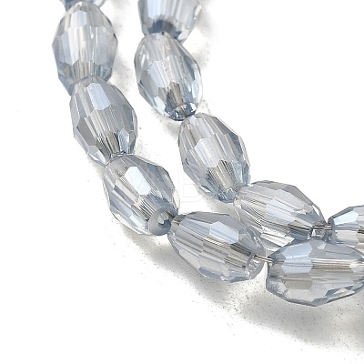 Electroplate Glass Beads Strands EGLA-J013-4X6mm-F33-1