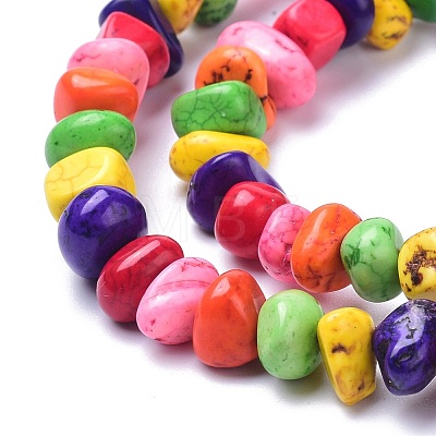 Natural Magnesite Beads Strands TURQ-P001-02A-1