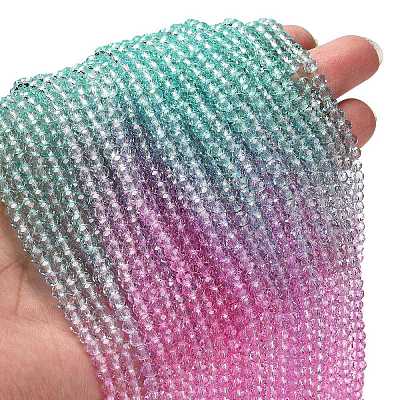 Transparent Painted Glass Beads Strands DGLA-A034-T3mm-A10-1