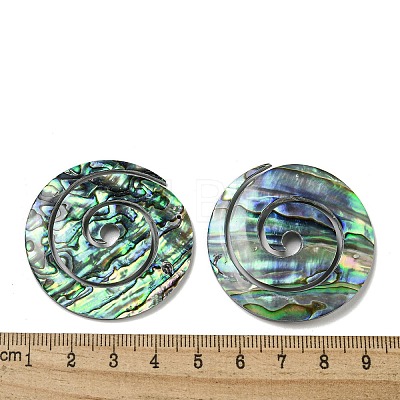 Natural Paua Shell Pendants Geometric Charms SSHEL-N038-01A-1