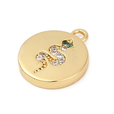 Brass Micro Pave Cubic Zirconia Charms KK-G526-03G-01-1