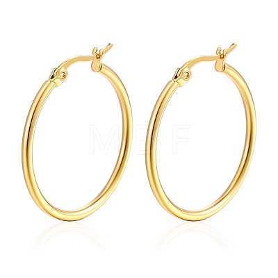 304 Stainless Steel Hoop Earrings LS-PW-WG89744-18-1