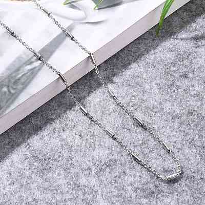 304 Stainless Steel Cable Chain Necklaces NJEW-JN03169-03-1