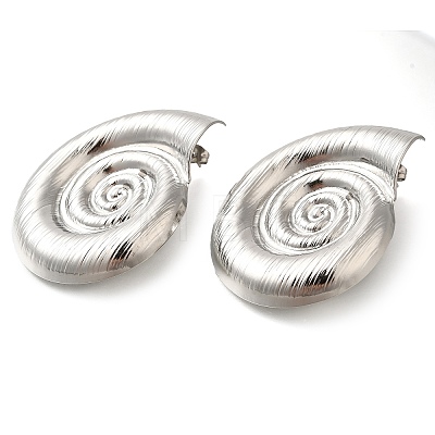 304 Stainless Steel Conch Stud Earrings EJEW-I312-10P-1