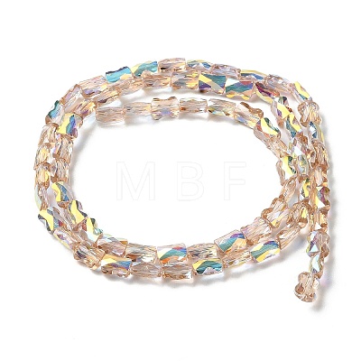 Transparent Electroplate Glass Beads Strands GLAA-Q099-J01-07-1