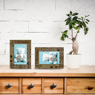 Natural Wood Photo Frames AJEW-WH0292-061-1