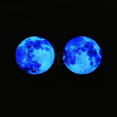 Fluorescent Glass Cabochons GGLA-T004-12F-1