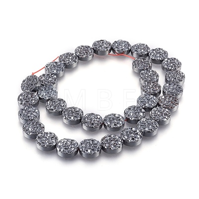 Electroplated Non-magnetic Synthetic Hematite Beads Strands G-E498-21B-05-1