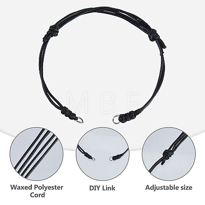 30Pcs Waxed Polyester Cord Bracelets Making AJEW-DC00029-1