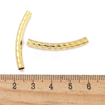 Brass Curved Tube Beads KK-B120-01D-G-1