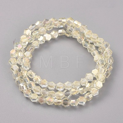 Electroplate Glass Beads Strands EGLA-L018-C-FR02-1