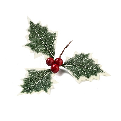 Plastic Artificial Christmas Leaf FIND-G083-01B-1