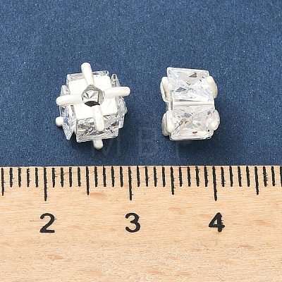 Brass Pave Cubic Zirconia Beads KK-H532-21C-S-1