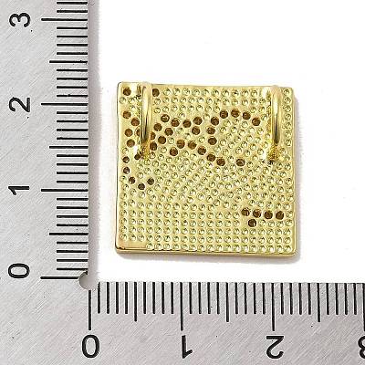 Brass Micro Pave Cubic Zirconia Pendants with Enamel KK-H458-07G-03-1